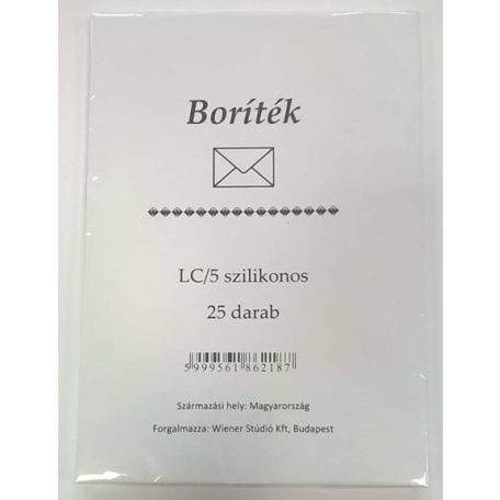 BorÍték, WS, LC/5, szilikonos, bélésnyomott, 25 db/csg