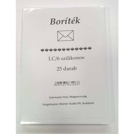 Boríték, WS, LC/6, szilikonos, bélésnyomott, 25 db/csg