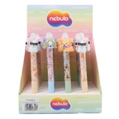   Zselés toll, NEBULÓ, radírozható, nyomógombos, Darlin Dogs - DT-00004