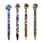 Zselés toll, NEBULÓ, radírozható, nyomógombos, Dino Army - DT-DINOA