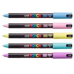Dekorfilc, UNI, Posca, PC-1MR, Pasztel, 5 színben