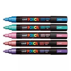 Dekorfilc, UNI, Posca, PC-5M, Metál, 5 színben