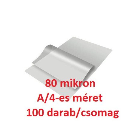 Lamináló fólia, TREND, 30700001, A/4, 80 mic., 210×297 mm, (216×303 mm), 100 db/dob