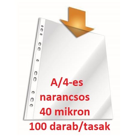 Lefűzhető genotherm, BLURING, narancsos, A/4, 40 mikron, 100 db/csg