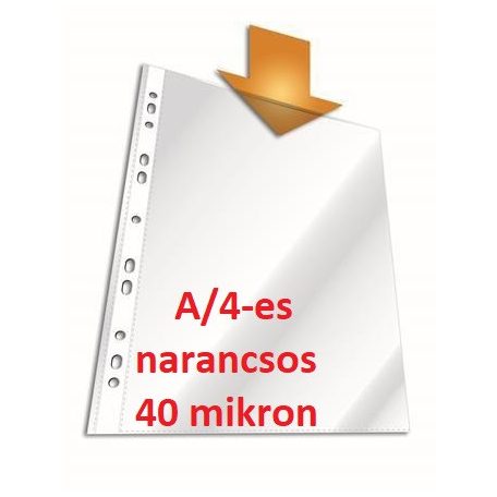 Lefűzhető genotherm, BLURING, narancsos, A/4, 40 mikron