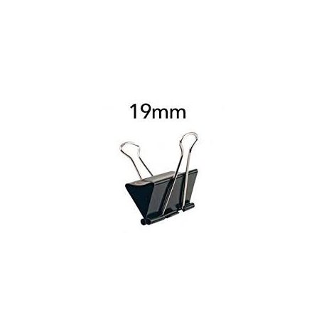 Binder iratcsipesz, OFFICIAL, 19 mm, fekete