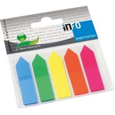 Öntapadó oldaljelölő címke, műanyag, INFO, 12×44 mm