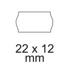 Árazószalag, JET, osztott, nem perforált, 22×12 mm