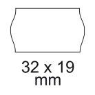 Árazószalag, JET, osztott, 32×19 mm