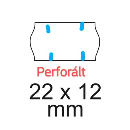 Árazószalag, JET, osztott, perforált, 22×12 mm