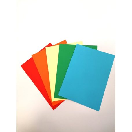 Vegyes színes karton, KASKAD, A/4, 160 g., 5×2 lap/csomag, színes karton