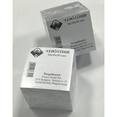 Tépőtömb, WS, fehér, 90×90×90 mm, kockablokk, kockatömb