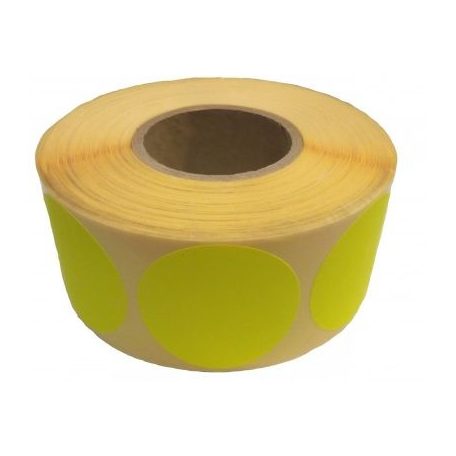 Etikett címke, JET, öntapadós körcímke, FLUO, 20 mm átmérő