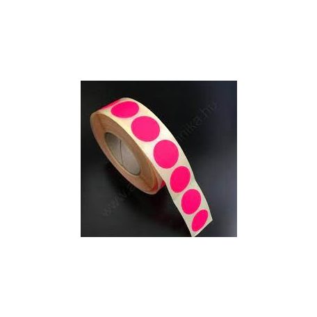Etikett címke, JET, öntapadós körcímke, FLUO, 20 mm átmérő