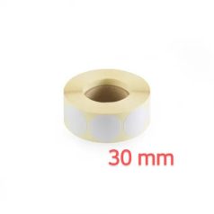 Etikett címke, JET, öntapadós körcímke, 30 mm átmérő