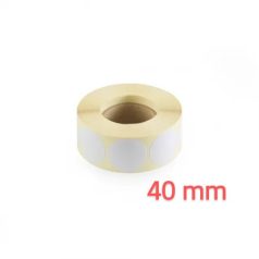 Etikett címke, JET, öntapadós körcímke, 40 mm átmérő
