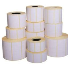 Etikett címke, JET, öntapadós thermo címke,  43×58 mm