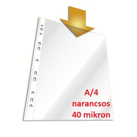 Lefűzhető genotherm, PPB, narancsos, A/4, 40 mikron