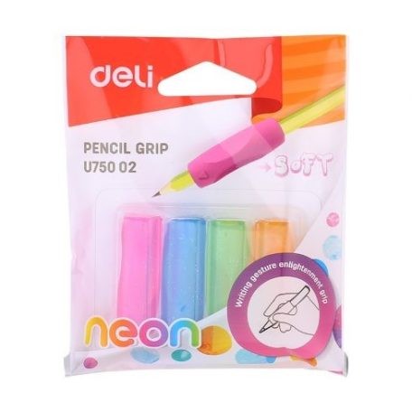 Ceruzafogó, DELI, szilikon, neon színben, darabonként