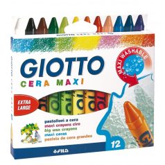   Zsírkréta készlet, GIOTTO, Cera Maxi, vastag, vízálló, 12 színű
