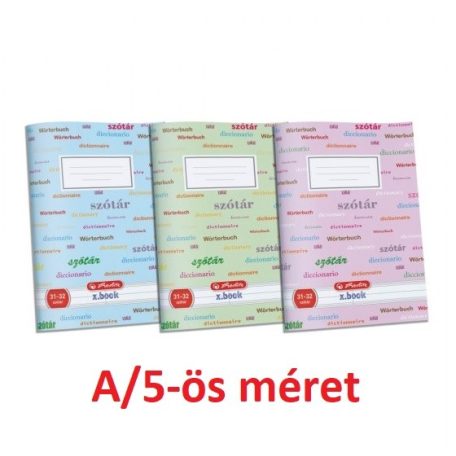 Iskolai füzet, HERLITZ, A/5, 32 lapos, szótár