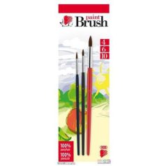 Ecsetkészlet, ICO, Sünis, festett, 3 darabos