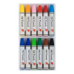 Olajpasztell krétakészlet, ICO, Sünis, 12 színű