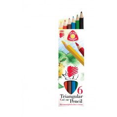   Színes ceruzakészlet, ICO, Sünis, háromszögletű, Jumbo, 6 színű