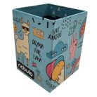 Karton írószertartó, NEBULÓ, négyszögletes, mintás, 6 mintában