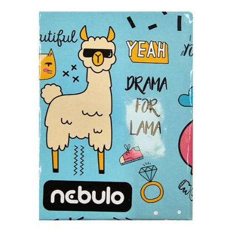 Karton írószertartó, NEBULÓ, négyszögletes, mintás, 6 mintában