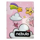 Karton írószertartó, NEBULÓ, négyszögletes, mintás, 6 mintában