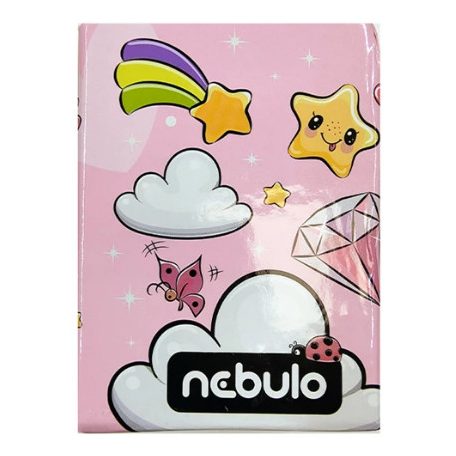 Karton írószertartó, NEBULÓ, négyszögletes, mintás, 6 mintában