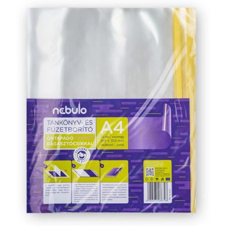 Tankönyvborító, NEBULÓ, ragasztó csíkkal, A/4, 10 db/csg