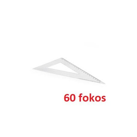 Vonalzó, PETIT PLUS, műanyag háromszög, 30-60°