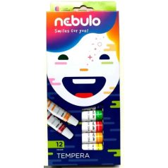 Temperafesték készlet, NEBULÓ, tubusos, 12 színű