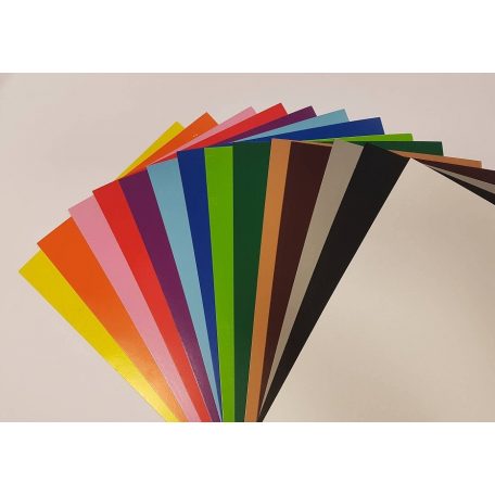 Dekor karton, egy oldalán festett, PET, 50×70 cm, alap színek, színes karton