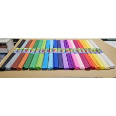 Krepp papír, PET, alap színek, 200×50 cm