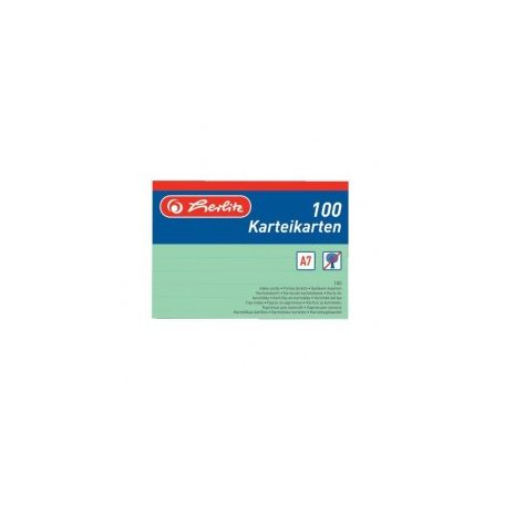 Tanulókártya, HERLITZ, A/7, 100 ív, színes, Kartotékkártya/Karteikarten
