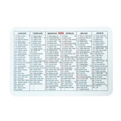 Kártyanaptár, névnapokkal 2026