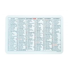 Kártyanaptár, névnapokkal 2026