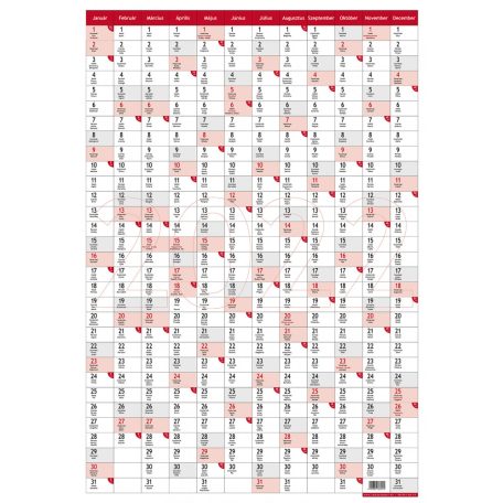Plakátnaptár, VALK, - Éves tervező, 2 oldalas, álló, fekvő