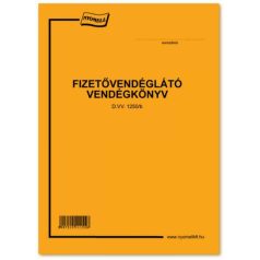 Fizetővendéglátó vendégkönyv, NYOMELL - D.VV. 1250/B