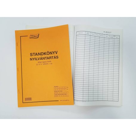 Standkönyv, NYOMELL, A/4-es, 50x2 példányos - D.V.V.1253/V