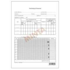   Szabadságnyilvántartó karton, NYOMELL, A/4-es - B.18-48.r.sz.