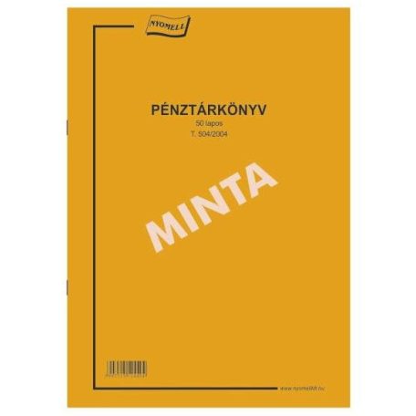 Pénztárkönyv, B/4-es, 50 lapos - TERV 504