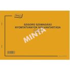 Szigorú számadású nyomtatványok nyilvántartó, NYOMELL, 25 lapos - D.E-916/új