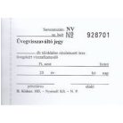 Üvegvisszaváltó jegy, NYOMELL, 100 lapos, A/7 - B.KISKER 103