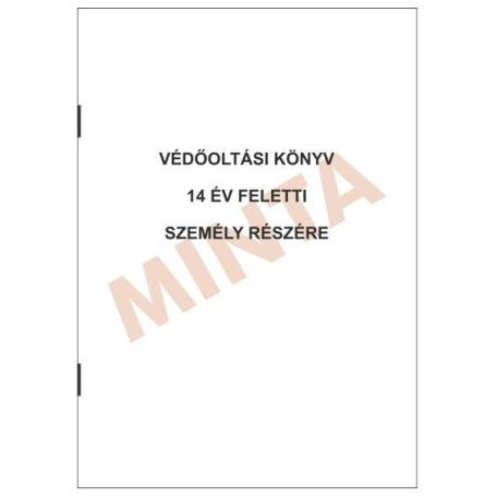 Védőoltási könyv, 14 év felettiek részére, NYOMELL, A/6-os - C.3337-11.r.sz.