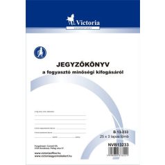   Jegyzőkönyv a fogyasztó minőségi kifogásáról, VICTORIA PAPER, 25×3 lapos, A/5 - B.13-233/2014