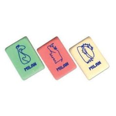 Radír, MILAN, 4060, kicsi, egyszínű
